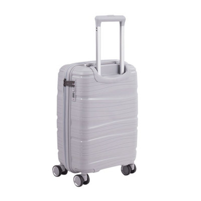 Darphe 4Pcs Light Grey Lockable Pp Travel Suitcase Set from B&Q