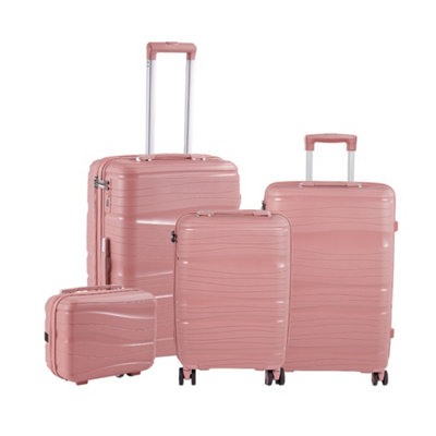Darphe 4Pcs Lockable Pp Travel Suitcase SetRose Gold from B&Q