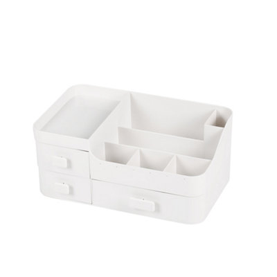 Darphe White Desktop Makeup Organizer With 3 Drawers 33.5Cm W from B&Q