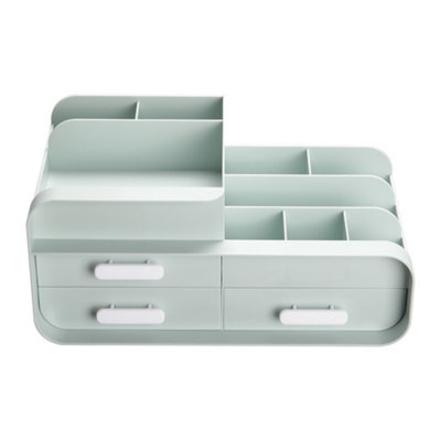 Darphe Green Compact 3-Drawer Desktop Organizer With 9 Compartments from B&Q