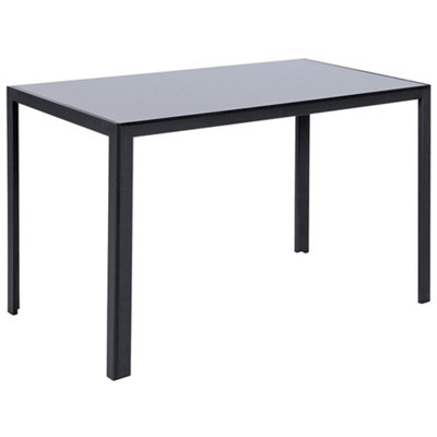 Darphe Rectangular Tempered Glass Dining Table For Kitchen Dining Room 120Cm W X 80Cm D X 75Cm H from B&Q