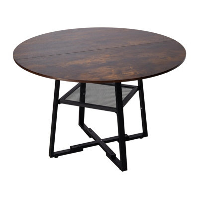 Darphe Round Dining Table With Storage Shelf 120Cm Dia X 76Cm H from B&Q