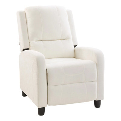 Darphe White Beige Single Sofa Recliner Armchair Reclining Chair from B&Q