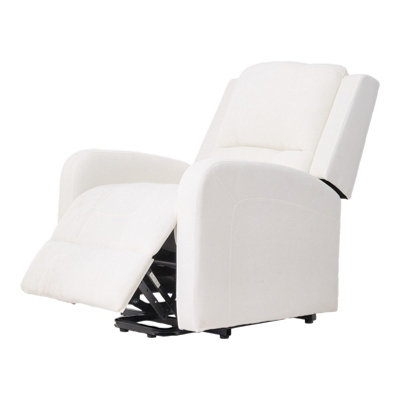 Darphe White Beige Single Sofa Recliner Armchair Reclining Chair With Massage And Heat from B&Q