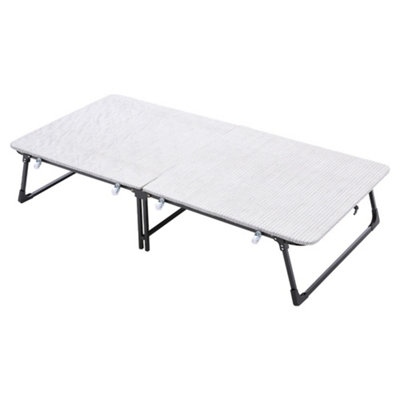 Darphe Steel Frame Folding Rollaway Bed With 4 Wheels183Cm(W) X 90Cm(D) X 36Cm(H) from B&Q