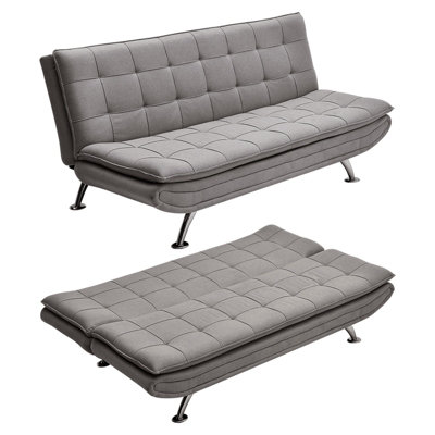 Darphe Modern Dark Grey Convertible Sofa Bed With 3 Position Recliner from B&Q