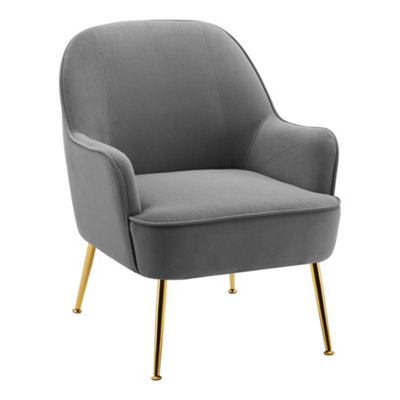 Darphe Contemporary Grey Upholstered Comfy Armchair66Cm W X 66Cm D X 80Cm H from B&Q