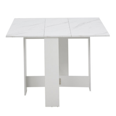 Darphe Modern White Drop Leaf Dining Table For 2-6 People103Cm W X 76Cm D X 73Cm H from B&Q