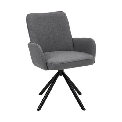 Darphe Modern Upholstered Leisure Chair Swivel Chair With Metal Legs from B&Q