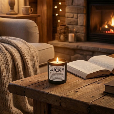 Darphe Black Glass Cup Soy Wax Scented Candle With Wooden LidOud Rose from B&Q
