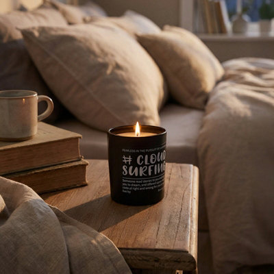Darphe Black Glass Cup Soy Wax Scented Candle With Wooden LidAmerican Coffee from B&Q