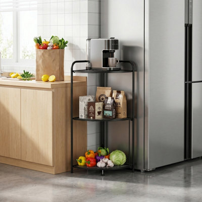 Darphe 3-Tier Foldable Corner Storage Rack from B&Q