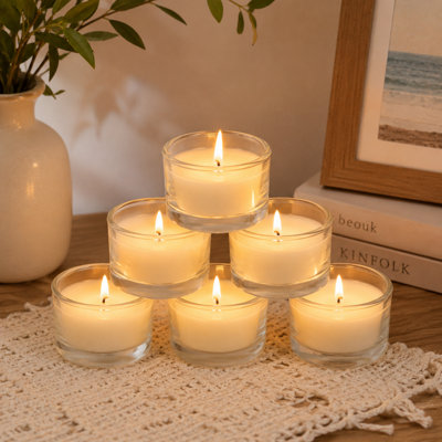 Darphe 6Pcs Vegetable Wax Jasmine Scented Candle Set from B&Q