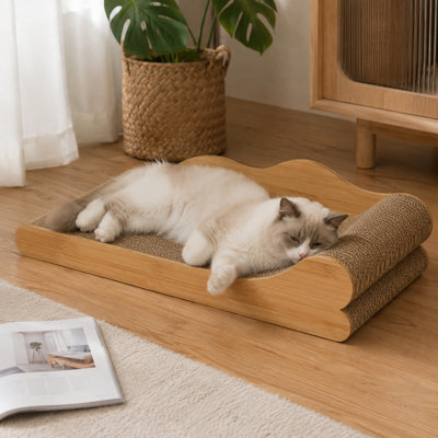 Darphe Curved Cat Scratching Board And Lounger from B&Q