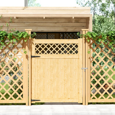 Darphe Pine Wooden Garden Gate Outdoor Door Fence With Latch 120Cm Width X 150Cm Height from B&Q