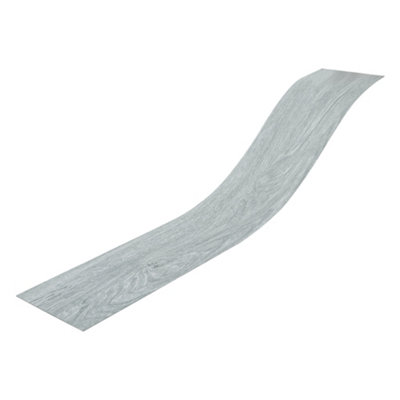 Darphe 36 Pieces Self Adhesive Wood Grain Effect Pvc Flooring Planks For Home Decoration Grey 5 Square Meters from B&Q