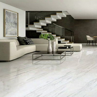 Darphe 24 Pieces Square Self Adhesive Stone Effect Floor Tiles Peel And Stick Vinyl Flooring 5 Square Meters from B&Q