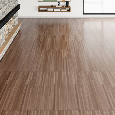 Darphe Wood Grain Effect Uv Coating Pvc Peel And Stick Flooring36 Pieces from B&Q