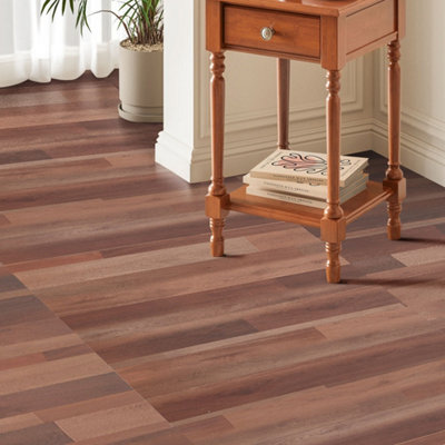 Darphe Wood Grain Effect Uv Coating Pvc Peel And Stick Flooring36 Pieces from B&Q