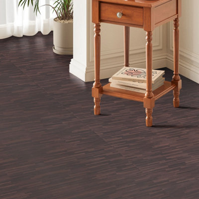 Darphe Wood Grain Effect Uv Coating Pvc Peel And Stick Flooring36 Pieces from B&Q