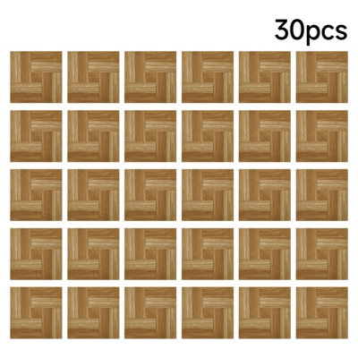 Darphe 30 Pieces Self Adhesive Pvc Parquet Flooring Tiles Set from B&Q