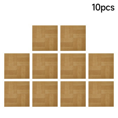 Darphe 10 Pieces Self Adhesive Pvc Parquet Flooring Tiles Set from B&Q
