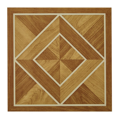 Darphe 10 Pieces Self Adhesive Pvc Parquet Flooring Tiles Set from B&Q