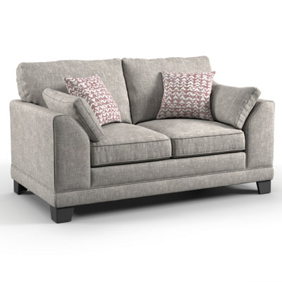 Furnishings For Less UK Hilliard Fullback Fabric 2 Seater Sofa Mist from B&Q