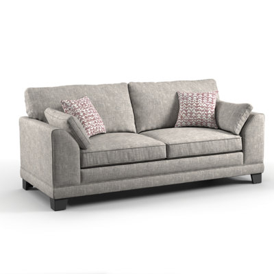 Furnishings For Less UK Hilliard Fullback Fabric 3 Seater Sofa Mist from B&Q