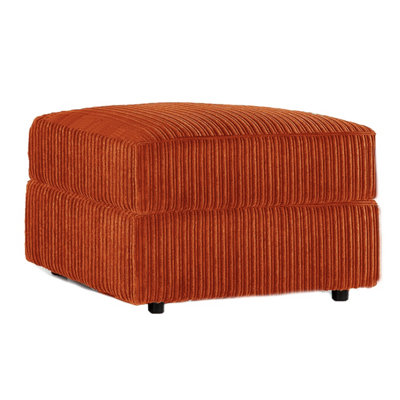 Luxor Pink Jumbo Cord Footstool - Image 4