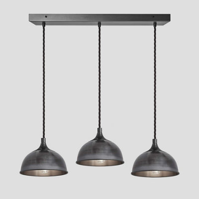 Industville Chelsea Dome 3 Wire Cluster Lights8 InchPewterPewter Holder from B&Q