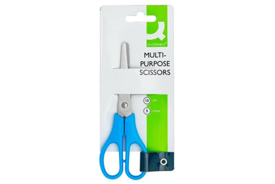 Q-Connect Ergonomic All Purpose Scissors 130mm Stainless Steel Blades Red Or Blue Handle from B&Q
