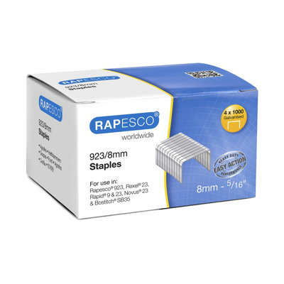 Rapesco S92308Z3 Type 923/8 mm Galvanised Heavy Duty Staples4000 Staples from B&Q