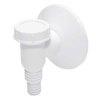 Tycner White Washing Machine Dishwasher Waste Pipe Drain Trap Kit Self Cutting from B&Q