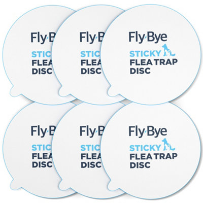 Fly-Bye Flea Trap Sticky Discs 6 PackNon Toxic Replacement Pads For Home Flea TrapsSafe Alternative To Flea Sprays