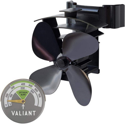 Valiant Magnetic Flue Pipe Stove Fan And Thermometer from B&Q