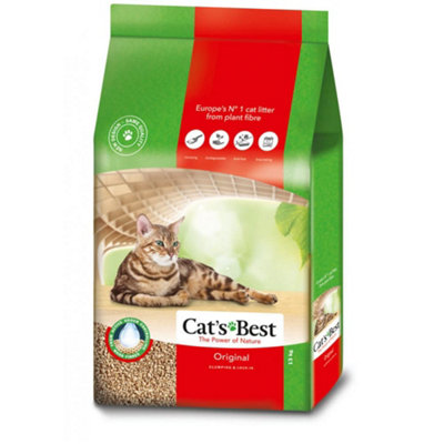 SUOL Oko Cats Best Wood Litter Original Clumping Plus Cat Litter30 Liter from B&Q