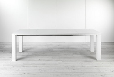 B&Q -  Out & Out Alexandra Extending White Dining Table 120Cm-240Cm