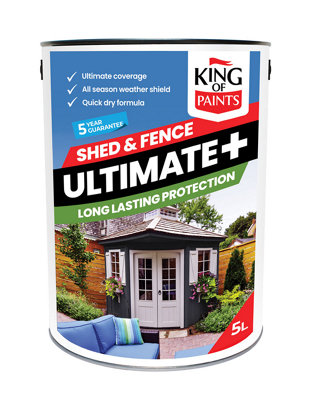 Medium Oak Fence And Shed Paint One Coat System King Of Paints Ultimate+ from B&Q