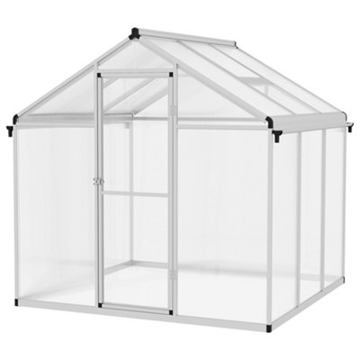 Chilli Seating Chilli 6 X 6Ft Aluminium Frame GreenhouseWith Foundation from B&Q
