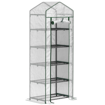 Chilli Seating Chilli 193Cm Five Shelf Mini GreenhouseWhite from B&Q