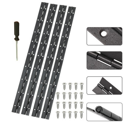 Black Stainless Steel Piano Hinge With Screws18 Inch Continuous Boat Hinge from B&Q
