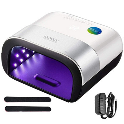 B&Q 48W Sun3 Uv Led Nail Lamp Nail Dryer Gel Polish Manicure Smart 2.0 Timer Light