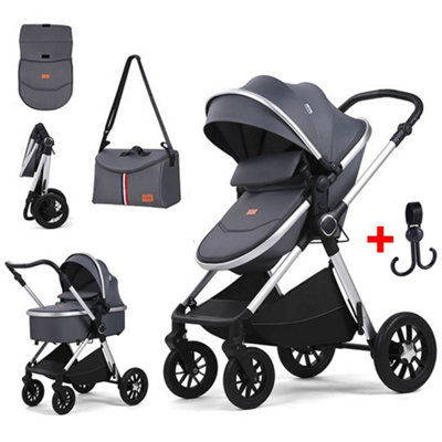 B&Q Newborn Pram Pushchair Buggy Stroller 3In1 Travel System Included Uk Stock
