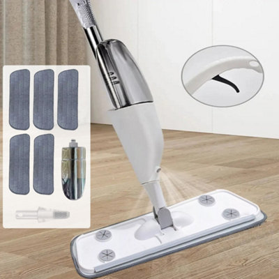 Spray Mop For Floor Cleaning 5 Reusable Microfibre Pads 550Ml Water Bottle Tank from B&Q