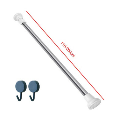  - Heavy Duty Extendable Telescopic Shower Curtain Pole Rail Rod Bath Door Window
