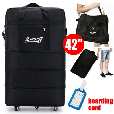 42" 6 Wheel Extra Large Lightweight Luggage Trolley Suitcase Travel Bag H V6F9 from B&Q