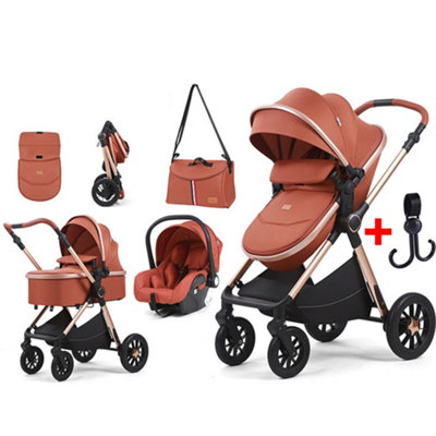B&Q Newborn Pram Pushchair Buggy Stroller 3In1 Travel System Car Seat Included