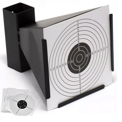  - Durable Steel Pellet Trap & Target Holder Kit With 100X 14Cm Targets For Air Rifle/pistol