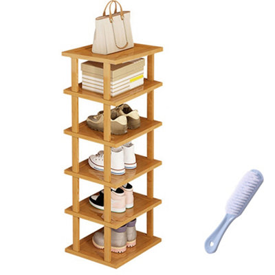 6 Tier Vertical Shoe Rack Tall Narrow Shelf Storage Organizer Slim Shoe Tower Uk from B&Q